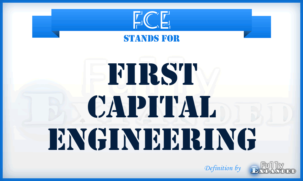 FCE - First Capital Engineering