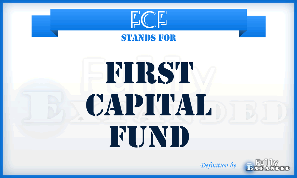 FCF - First Capital Fund