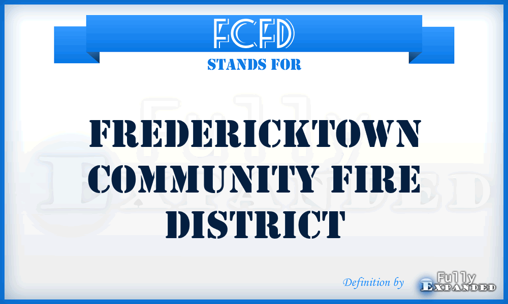 FCFD - Fredericktown Community Fire District