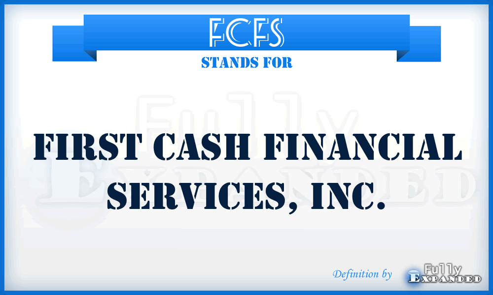 FCFS - First Cash Financial Services, Inc.