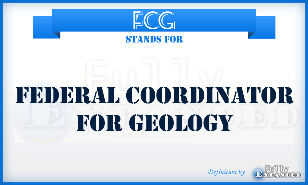 FCG - Federal Coordinator for Geology