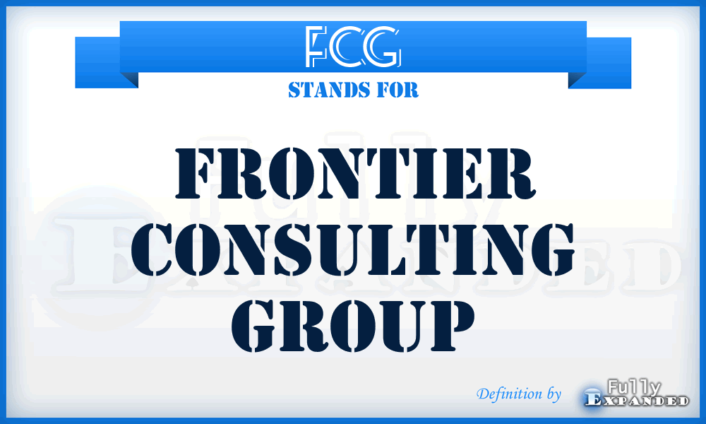 FCG - Frontier Consulting Group