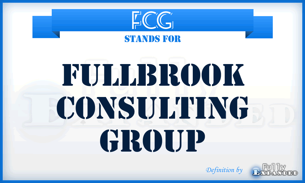 FCG - Fullbrook Consulting Group