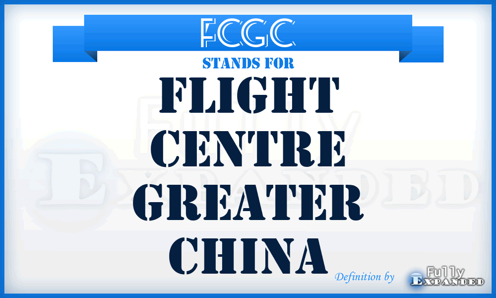 FCGC - Flight Centre Greater China