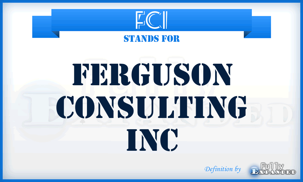 FCI - Ferguson Consulting Inc