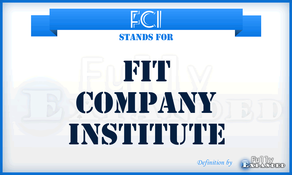 FCI - Fit Company Institute