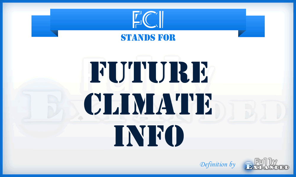 FCI - Future Climate Info