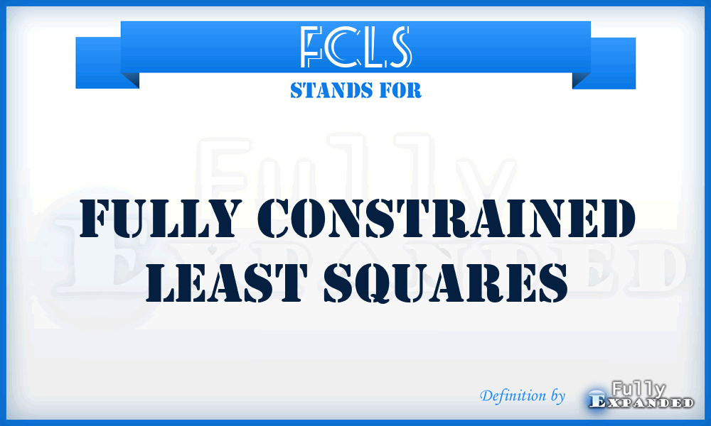 FCLS - Fully Constrained Least Squares