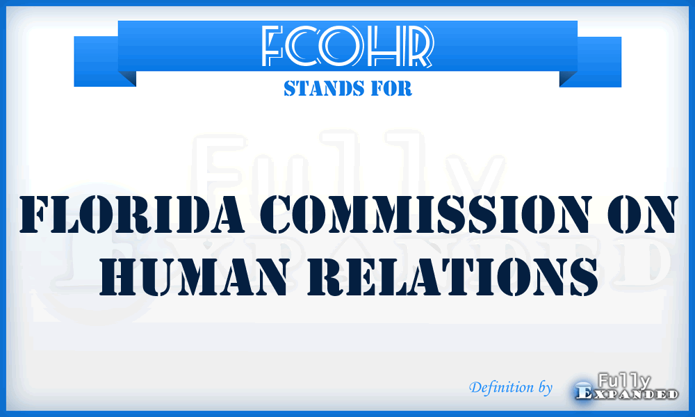 FCOHR - Florida Commission On Human Relations