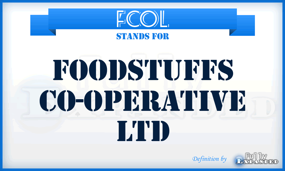 FCOL - Foodstuffs Co-Operative Ltd