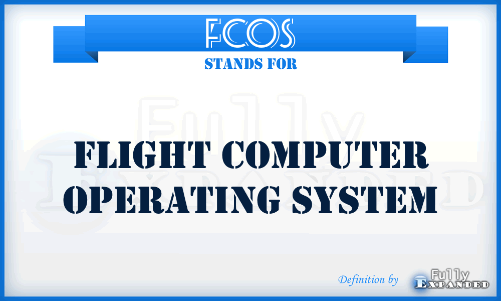 FCOS - Flight Computer Operating System