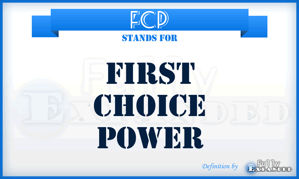 FCP - First Choice Power