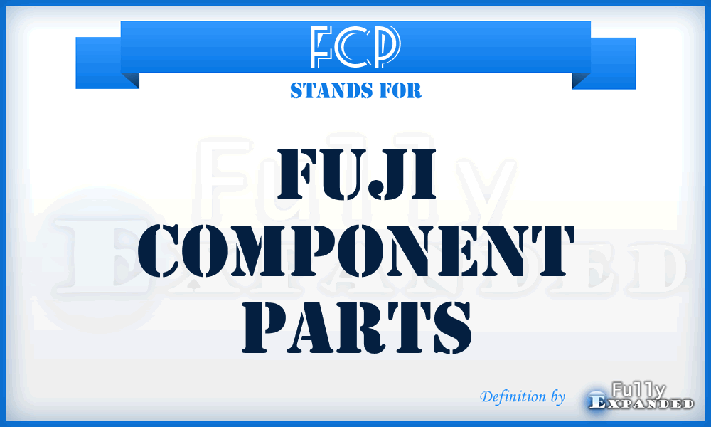 FCP - Fuji Component Parts