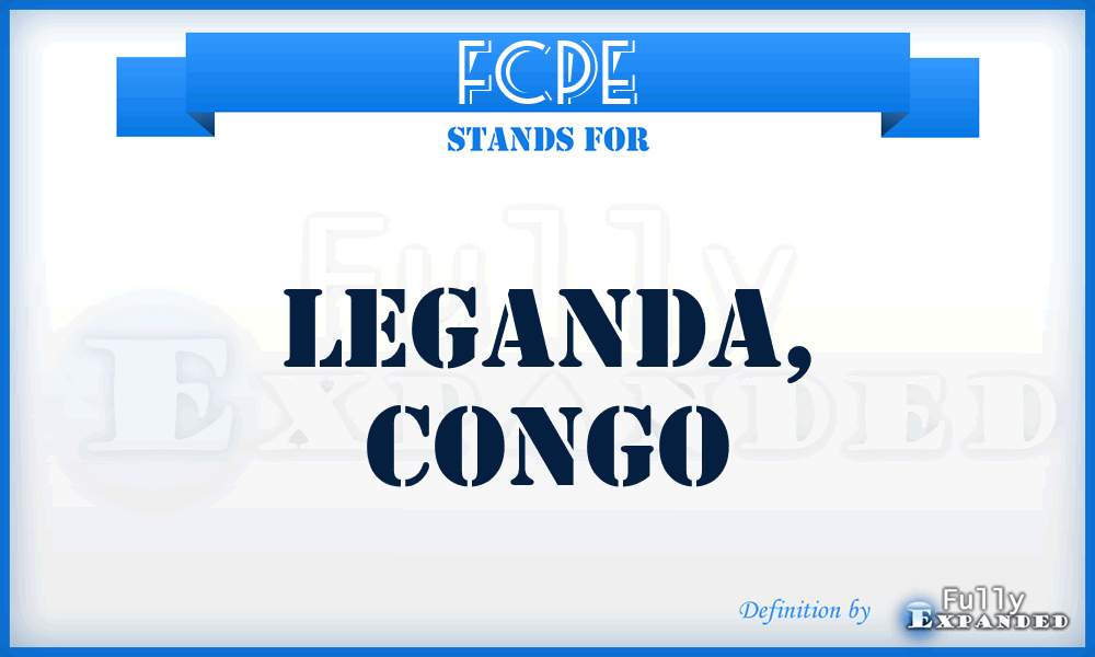 FCPE - Leganda, Congo