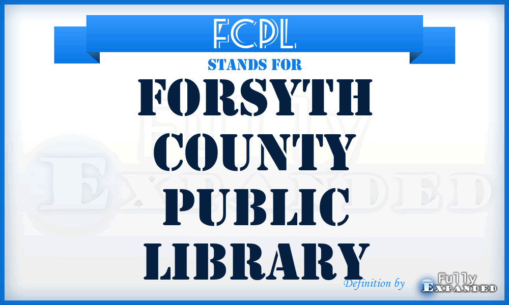 FCPL - Forsyth County Public Library