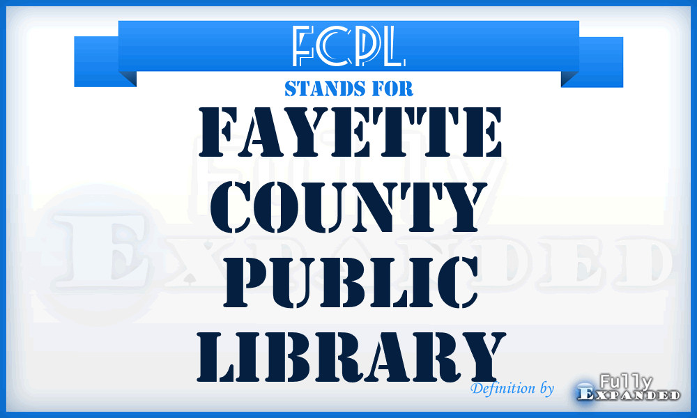 FCPL - Fayette County Public Library