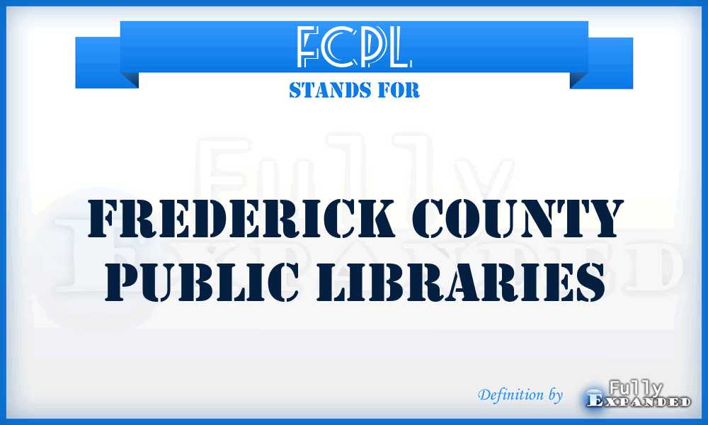 FCPL - Frederick County Public Libraries