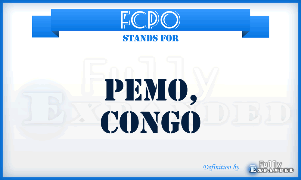 FCPO - Pemo, Congo