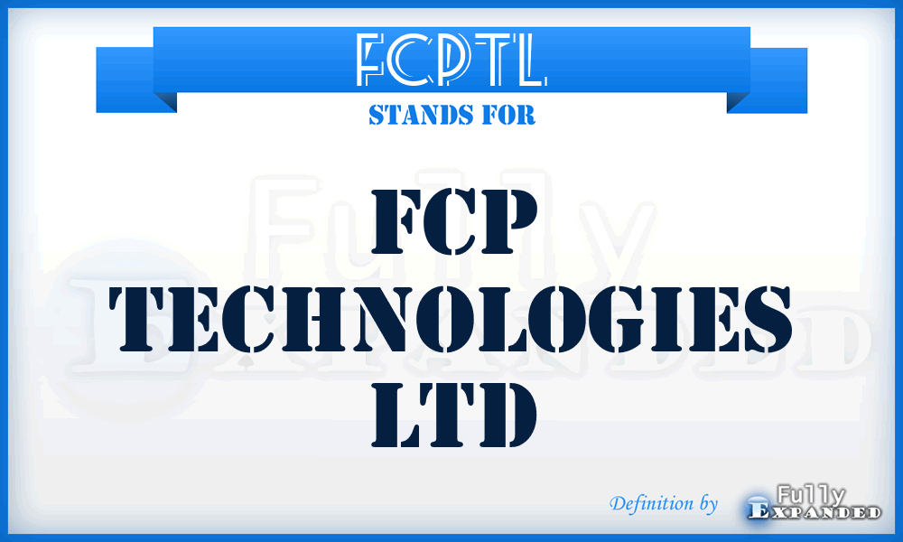 FCPTL - FCP Technologies Ltd