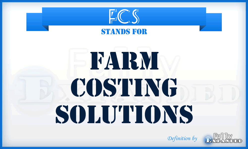 FCS - Farm Costing Solutions