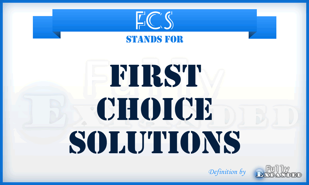 FCS - First Choice Solutions