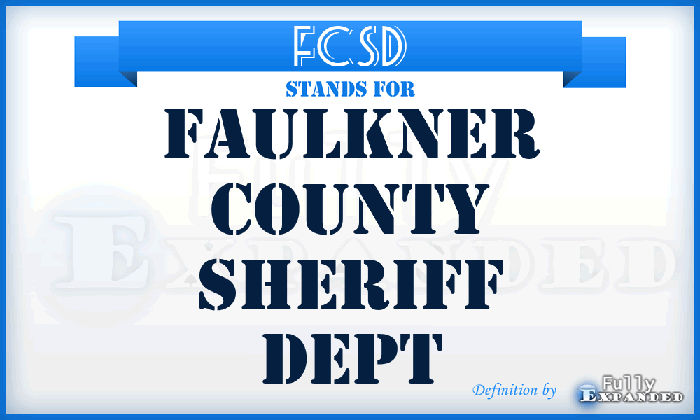 FCSD - Faulkner County Sheriff Dept