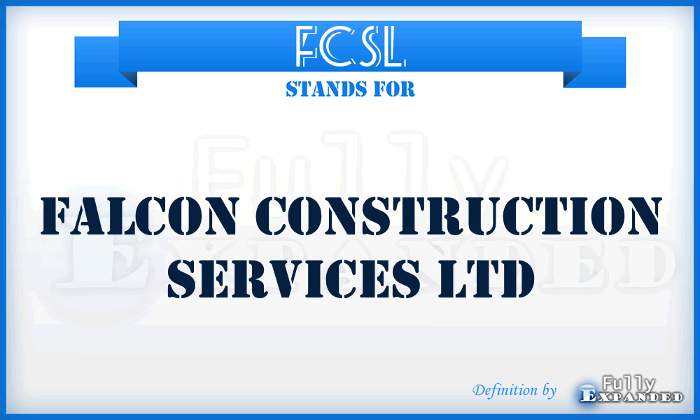 FCSL - Falcon Construction Services Ltd