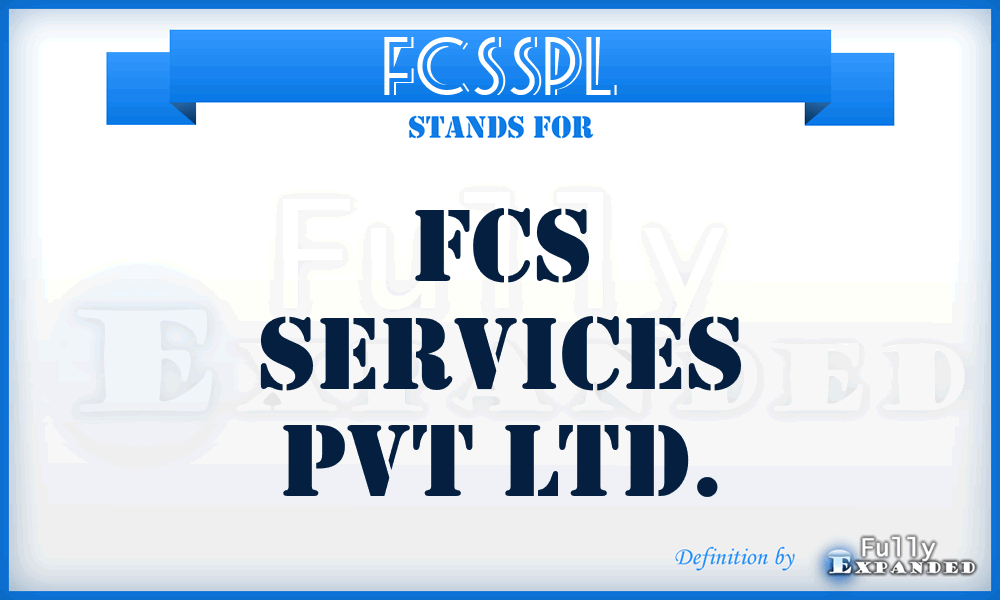 FCSSPL - FCS Services Pvt Ltd.