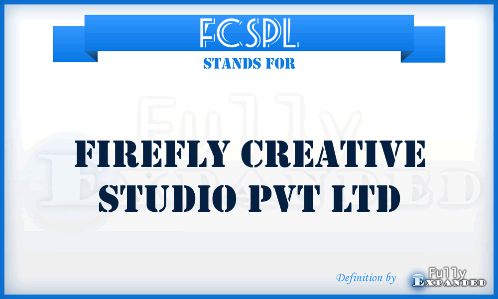 FCSPL - Firefly Creative Studio Pvt Ltd
