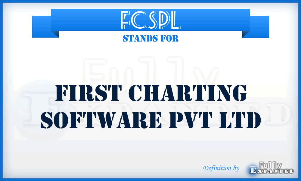 FCSPL - First Charting Software Pvt Ltd