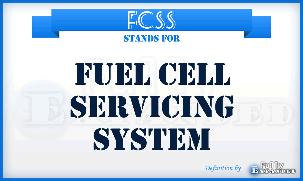 FCSS - Fuel Cell Servicing System