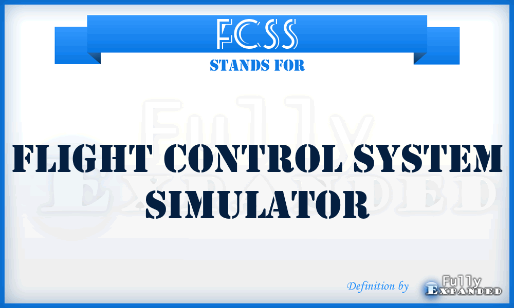 FCSS - flight control system simulator