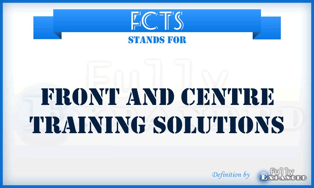 FCTS - Front and Centre Training Solutions