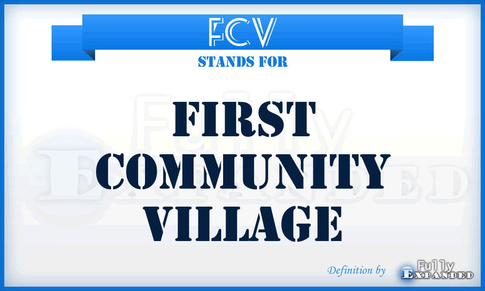 FCV - First Community Village