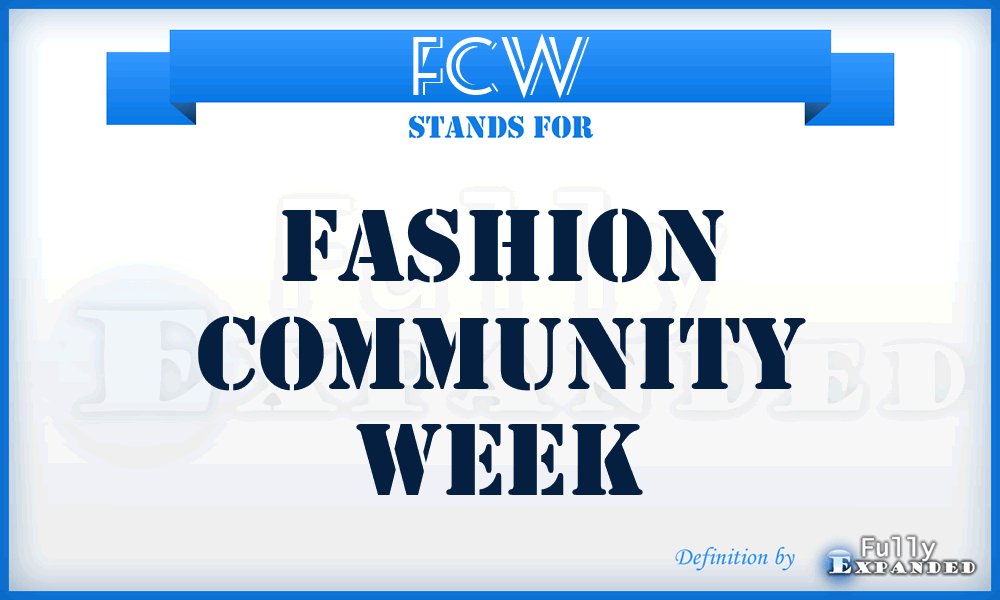 FCW - Fashion Community Week