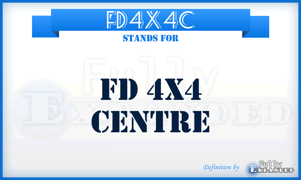 FD4X4C - FD 4X4 Centre