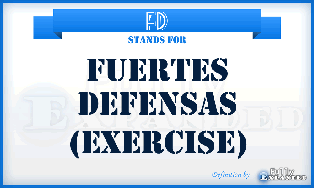 FD - Fuertes Defensas (exercise)