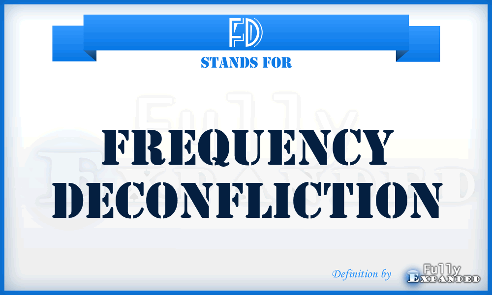 FD - Frequency Deconfliction
