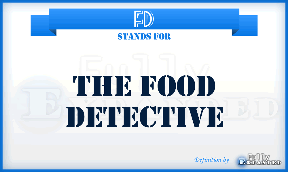 FD - The Food Detective