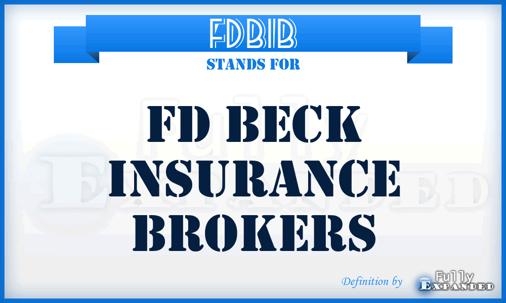 FDBIB - FD Beck Insurance Brokers