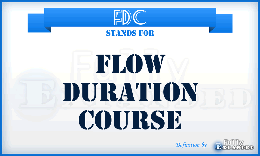 FDC - FLow Duration Course