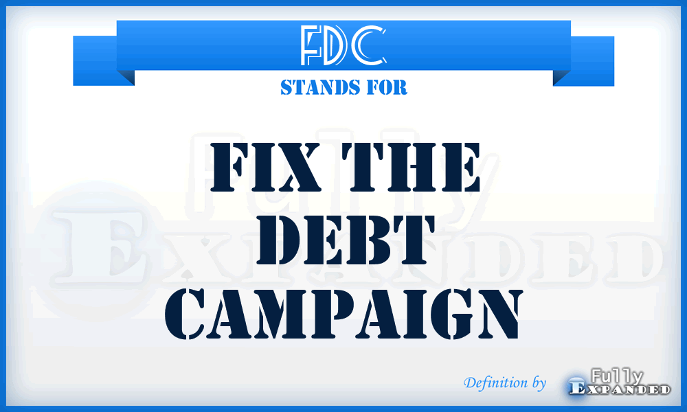 FDC - Fix the Debt Campaign