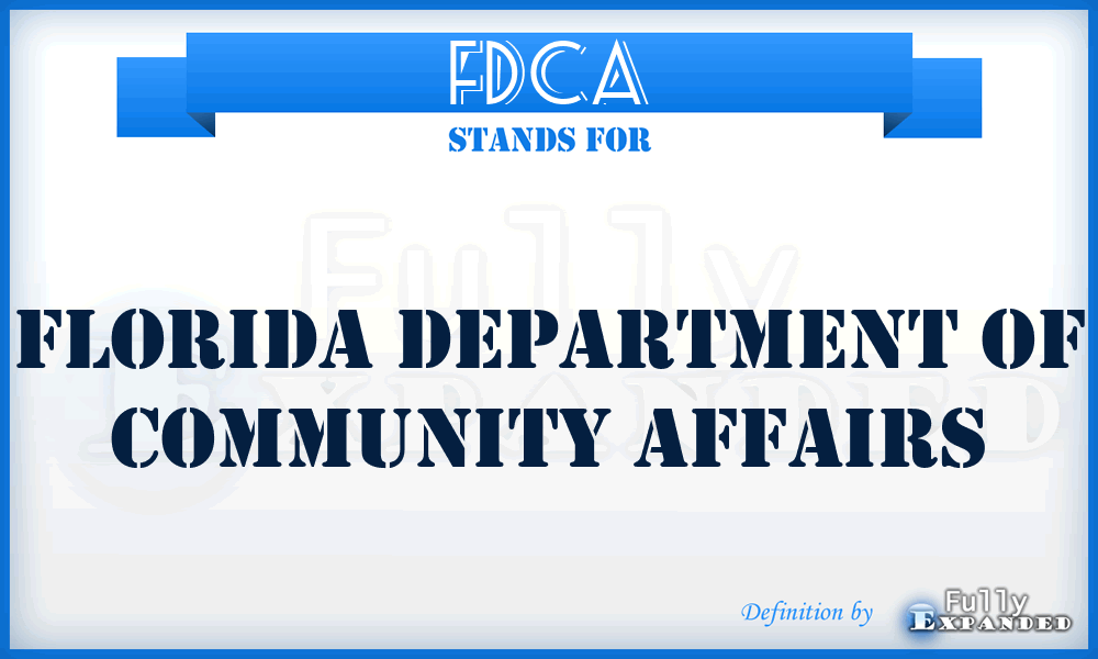 FDCA - Florida Department of Community Affairs