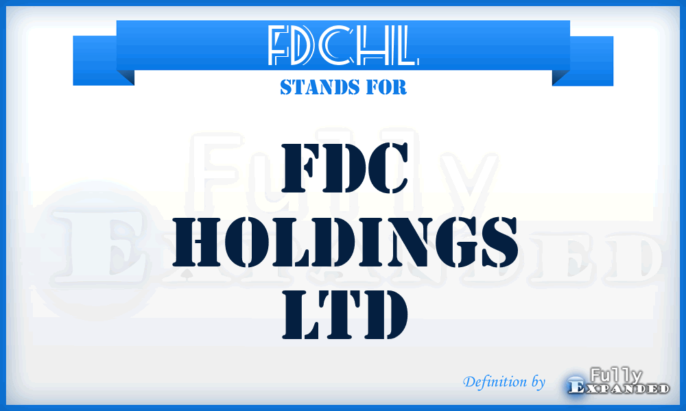 FDCHL - FDC Holdings Ltd