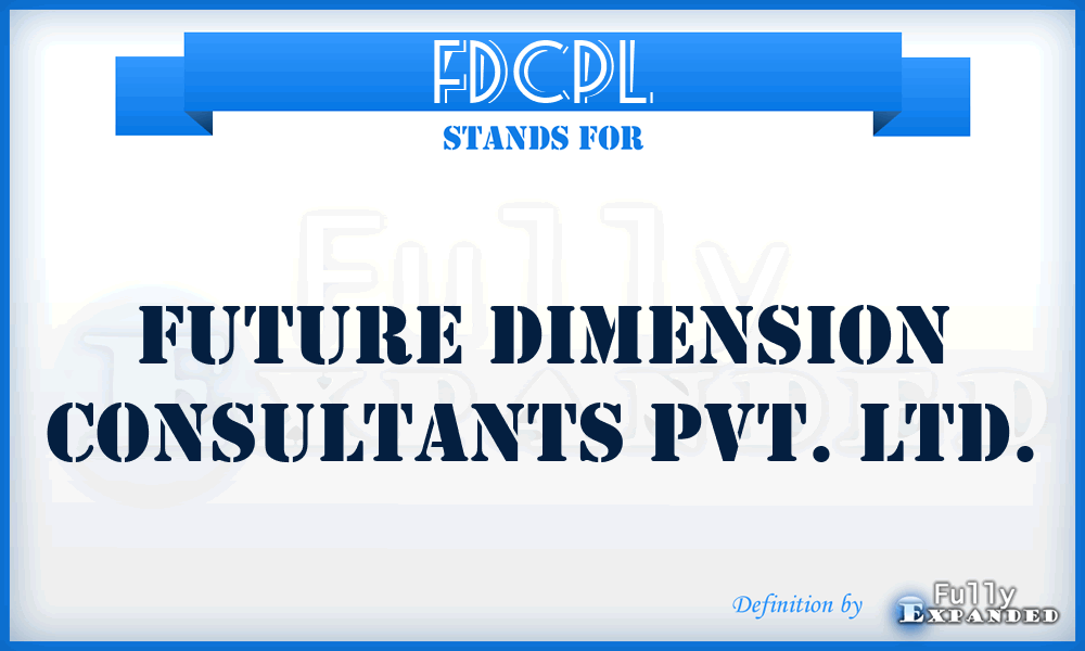 FDCPL - Future Dimension Consultants Pvt. Ltd.