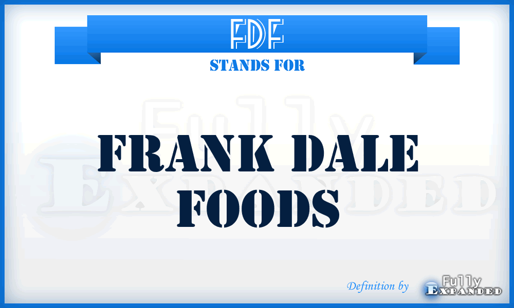 FDF - Frank Dale Foods