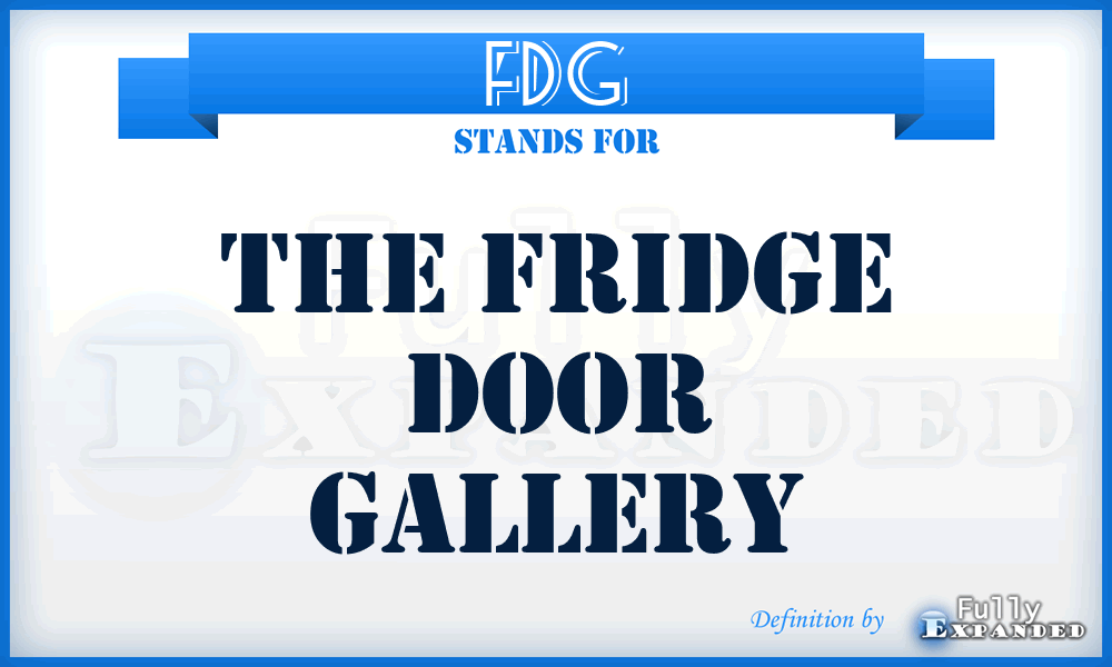 FDG - The Fridge Door Gallery