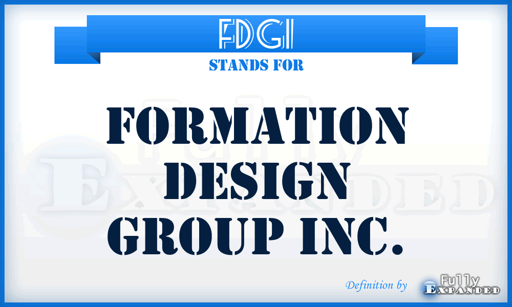 FDGI - Formation Design Group Inc.