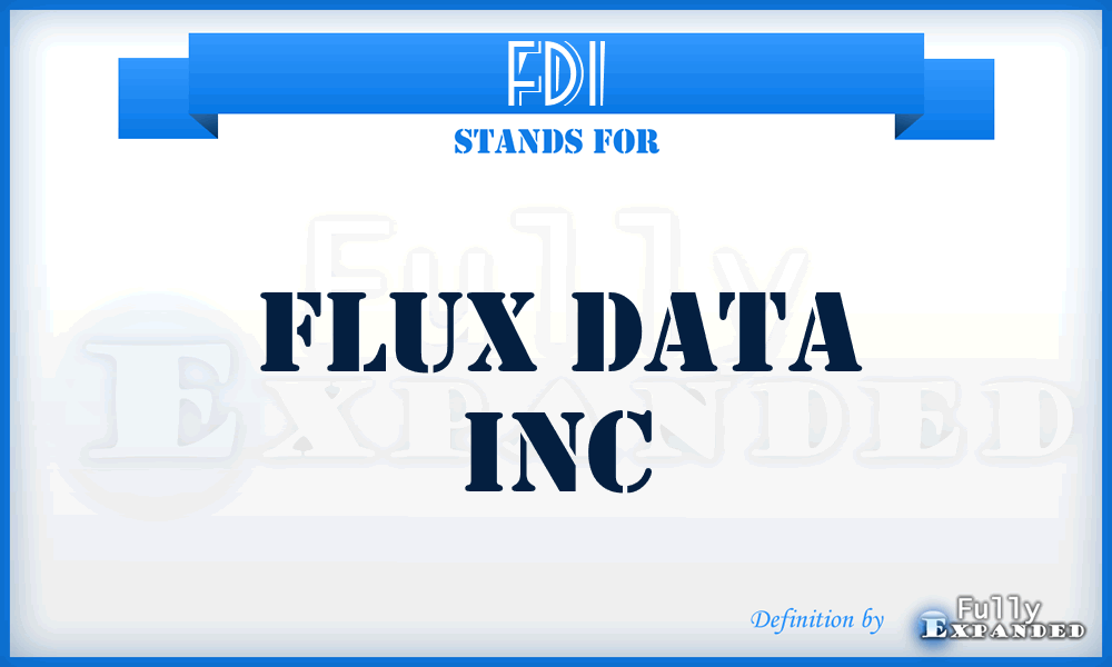 FDI - Flux Data Inc