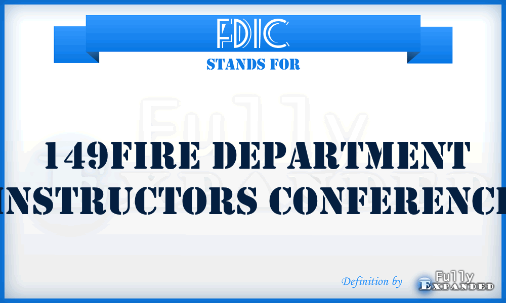 FDIC - 149Fire Department Instructors Conference